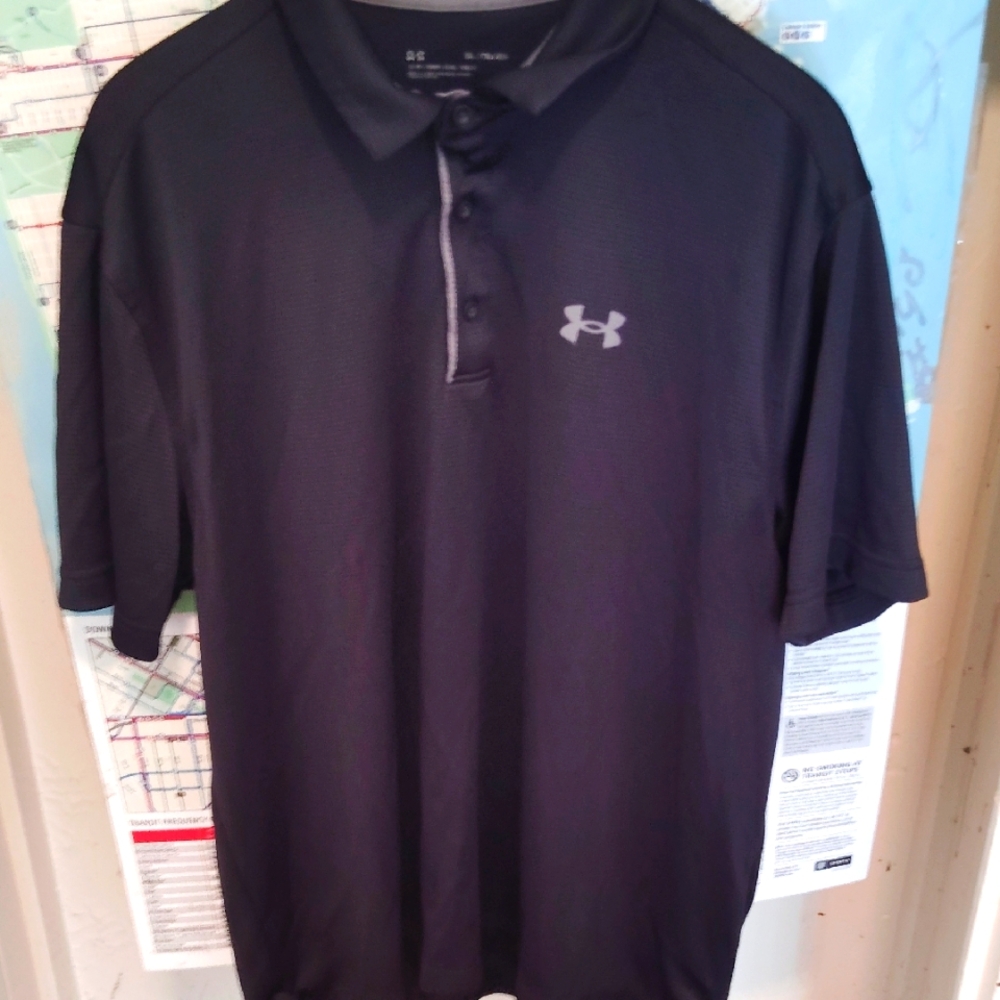 Under Armour Men's Black Polo Shirt